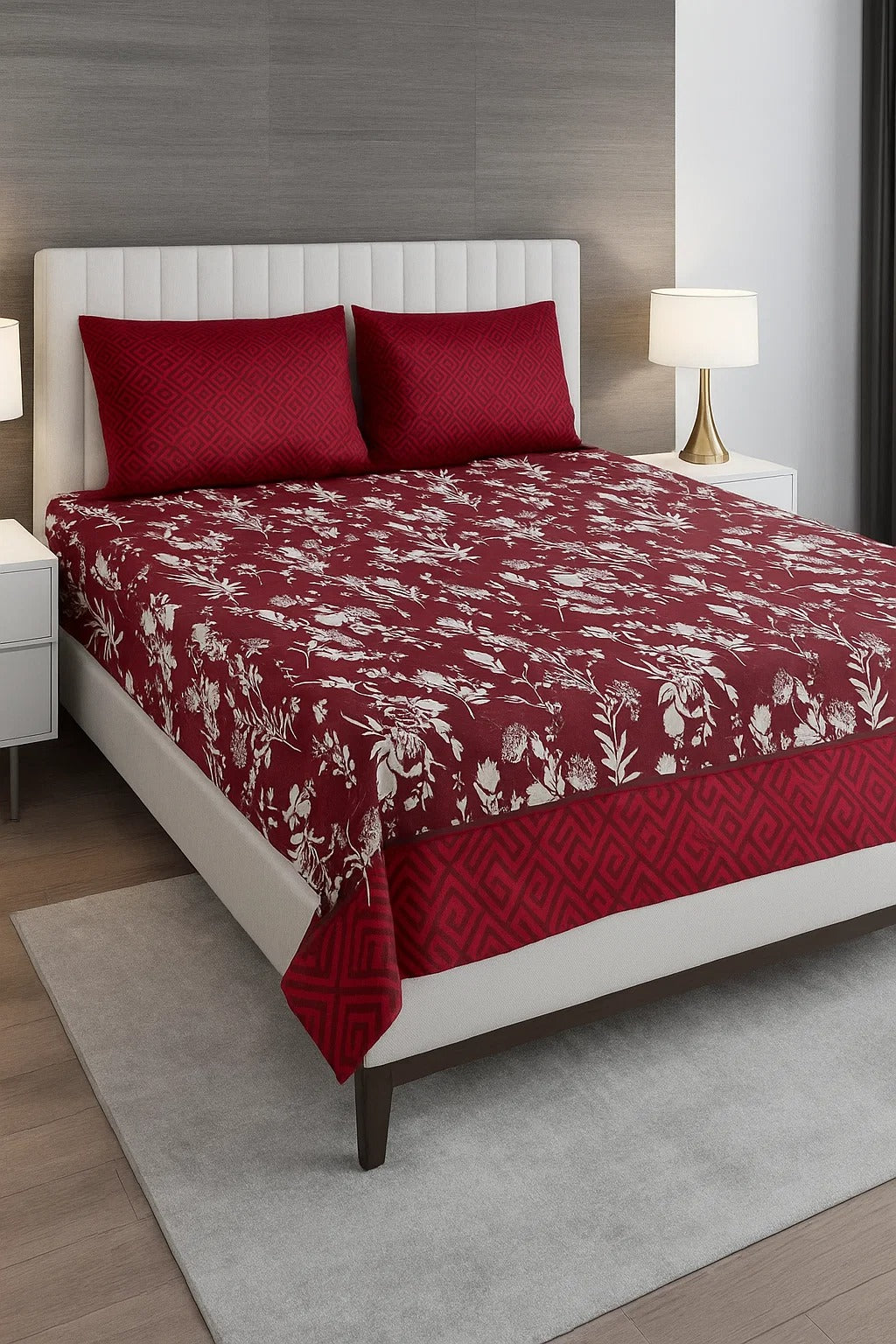 3PC KING SIZE PURE COTTON BEDSHEET
