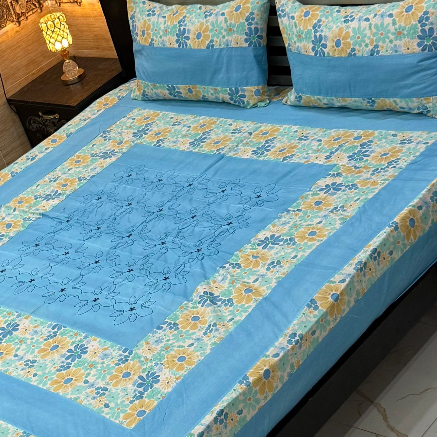3PC KING SIZE EXPORT QUALITY BEDSHEET