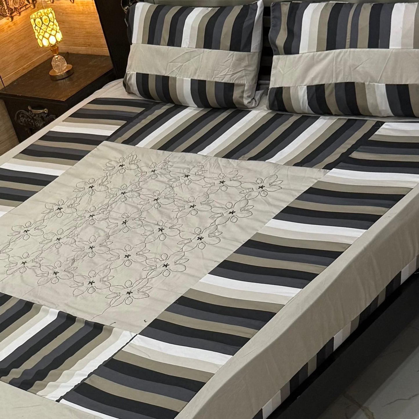 3PC KING SIZE EXPORT QUALITY BEDSHEET