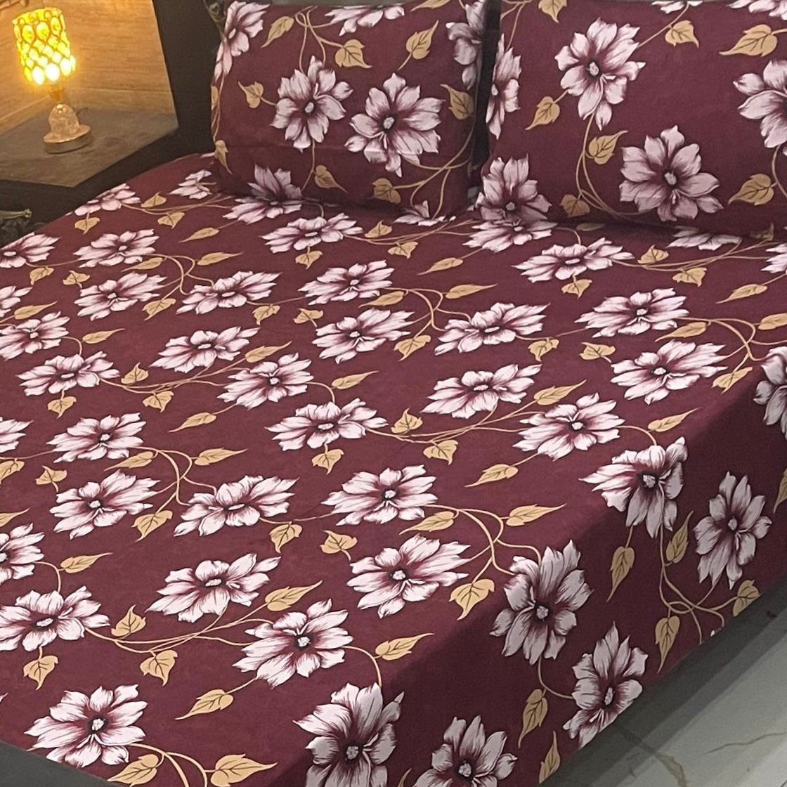 3PC KING SIZE PURE COTTON EXPORT QUALITY BEDSHEET