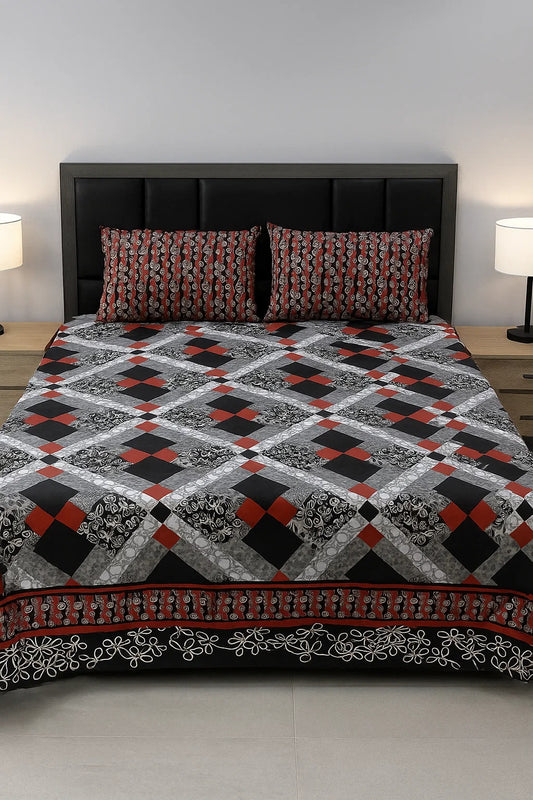 3PC KING SIZE PURE COTTON BEDSHEET