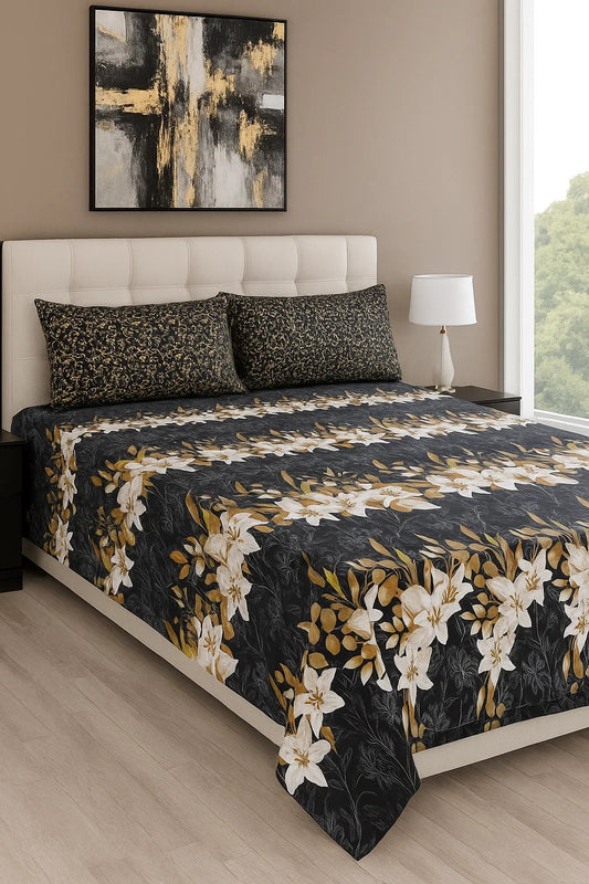 3PC KING SIZE PURE COTTON BEDSHEET