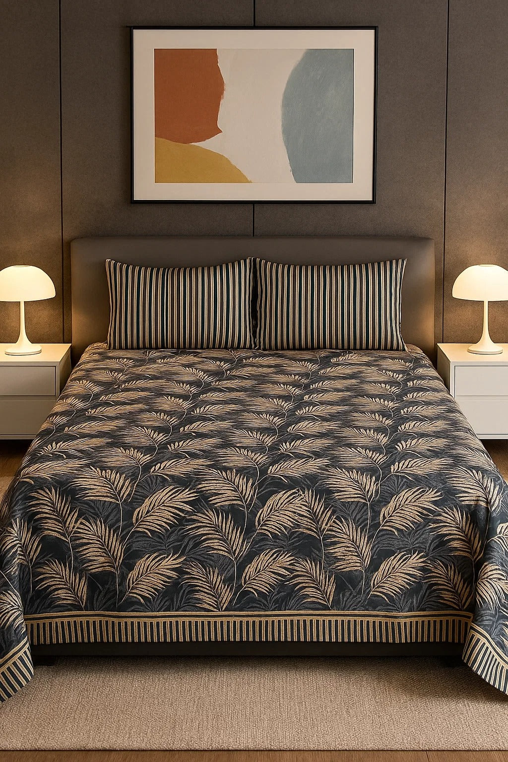 3PC KING SIZE PURE COTTON BEDSHEET