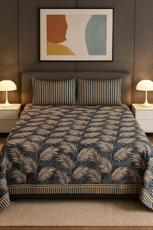3PC KING SIZE PURE COTTON BEDSHEET