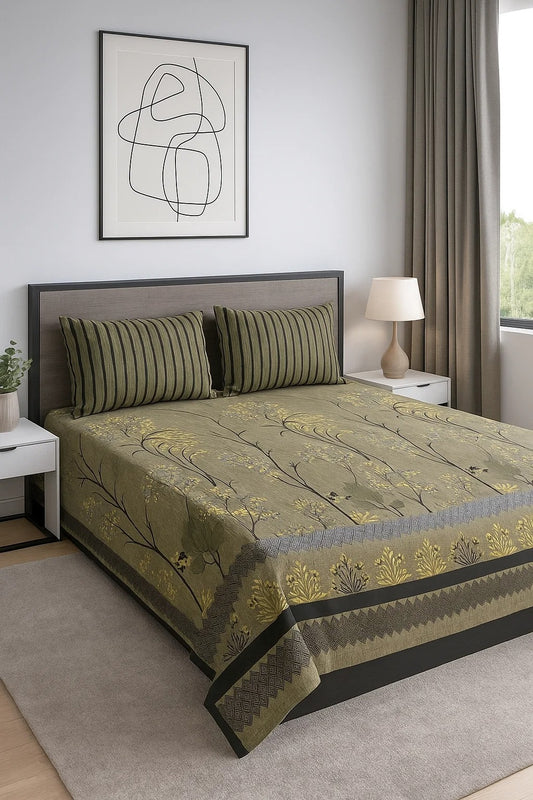 3PC KING SIZE PURE COTTON BEDSHEET