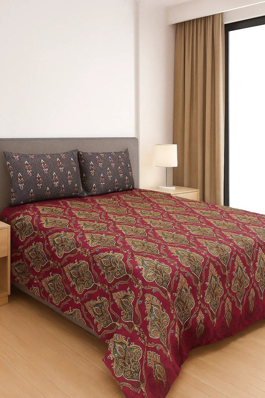 3PC KING SIZE PURE COTTON BEDSHEET
