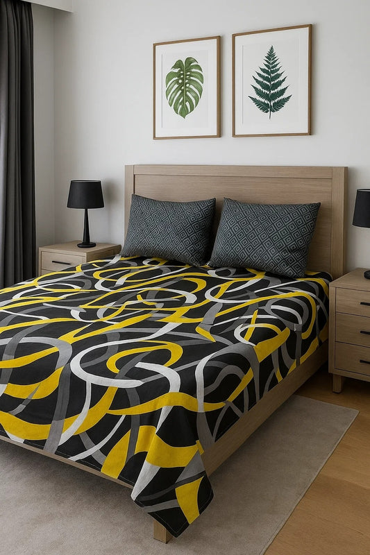 3PC KING SIZE PURE COTTON BEDSHEET