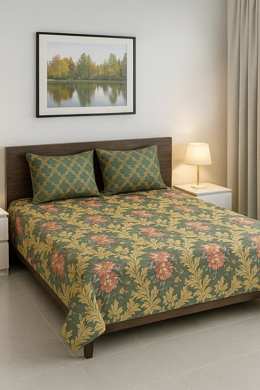 3PC KING SIZE PURE COTTON BEDSHEET