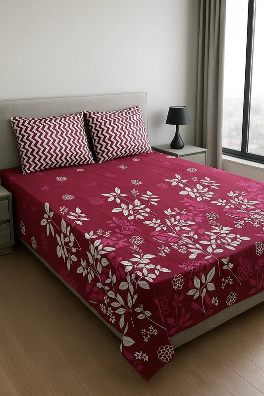 3PC KING SIZE PURE COTTON BEDSHEET
