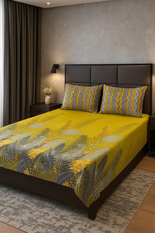 3PC KING SIZE PURE COTTON BEDSHEET