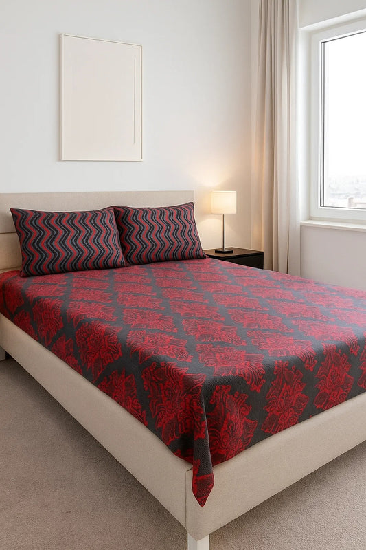 3PC KING SIZE PURE COTTON BEDSHEET