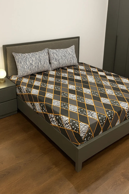 3PC KING SIZE PURE COTTON BEDSHEET