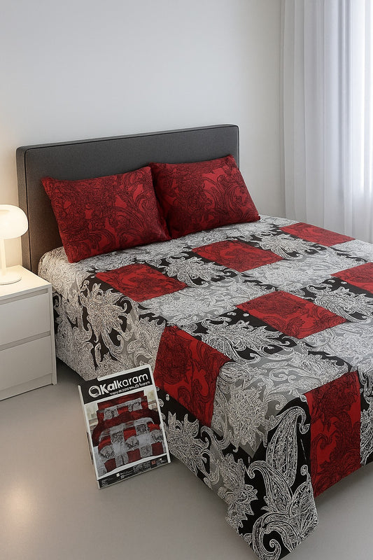 3PC KING SIZE PURE COTTON BEDSHEET