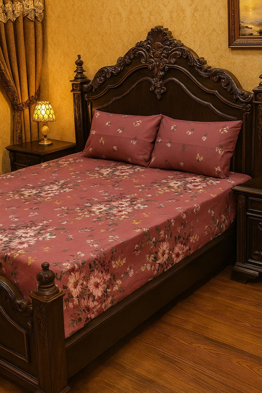 3PC KING SIZE PURE COTTON BEDSHEET