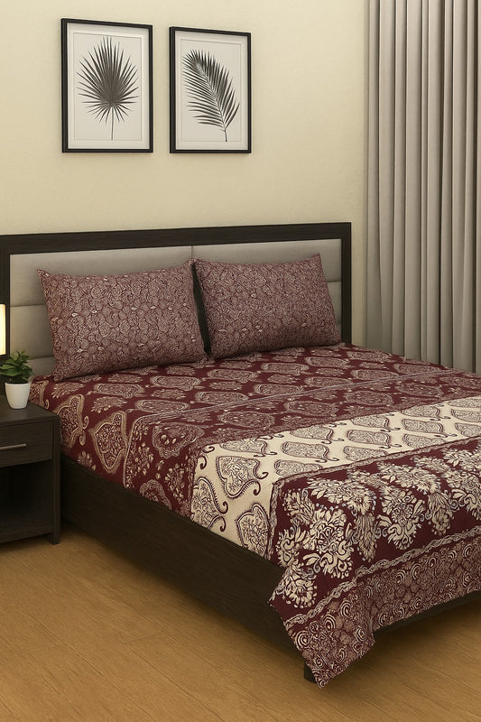 3PC KING SIZE PURE COTTON BEDSHEET