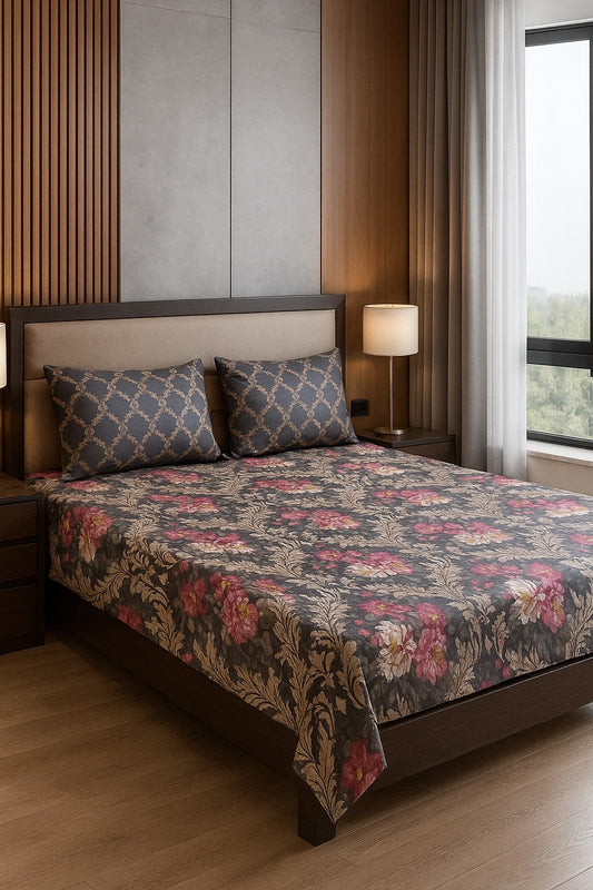 3PC KING SIZE PURE COTTON BEDSHEET