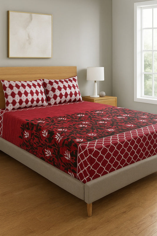 3PC KING SIZE PURE COTTON BEDSHEET