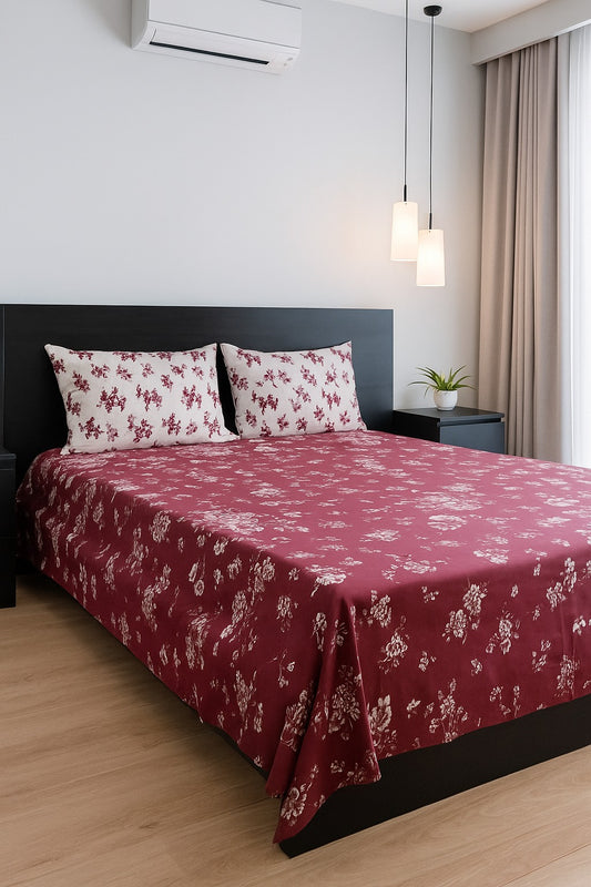 3PC KING SIZE PURE COTTON BEDSHEET
