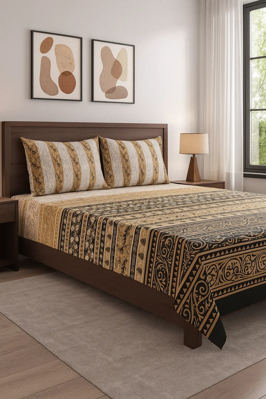 3PC KING SIZE PURE COTTON BEDSHEET