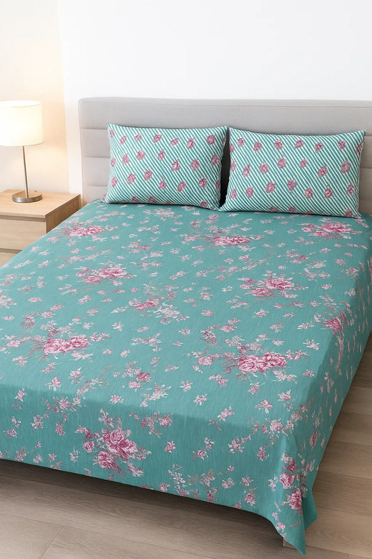 3PC KING SIZE PURE COTTON BEDSHEET
