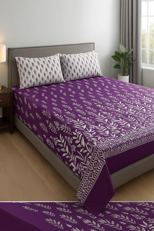 3PC KING SIZE PURE COTTON BEDSHEET