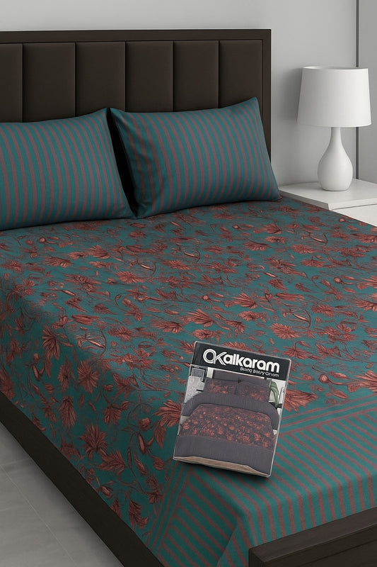3PC KING SIZE PURE COTTON BEDSHEET