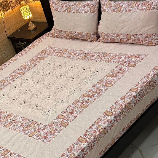 3PC KING SIZE EXPORT QUALITY BEDSHEET