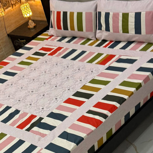 3PC KING SIZE EXPORT QUALITY BEDSHEET