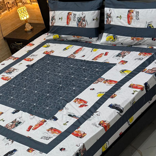 3PC KING SIZE EXPORT QUALITY BEDSHEET