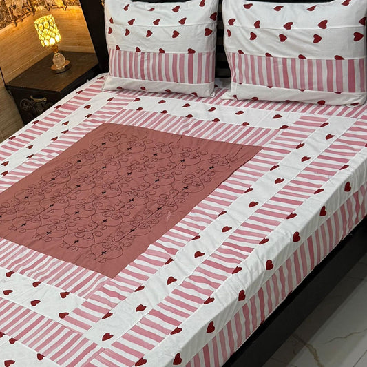 3PC KING SIZE EXPORT QUALITY BEDSHEET