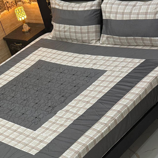 3PC KING SIZE EXPORT QUALITY BEDSHEET