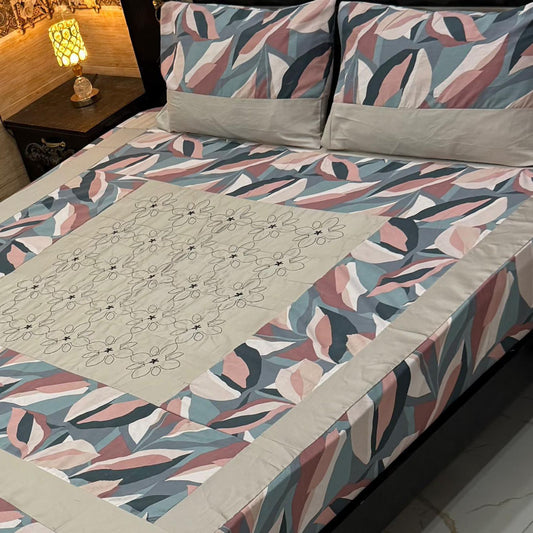 3PC KING SIZE EXPORT QUALITY BEDSHEET