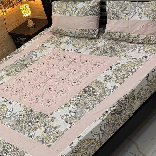 3PC KING SIZE EXPORT QUALITY BEDSHEET