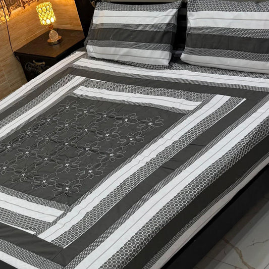 3PC KING SIZE EXPORT QUALITY BEDSHEET