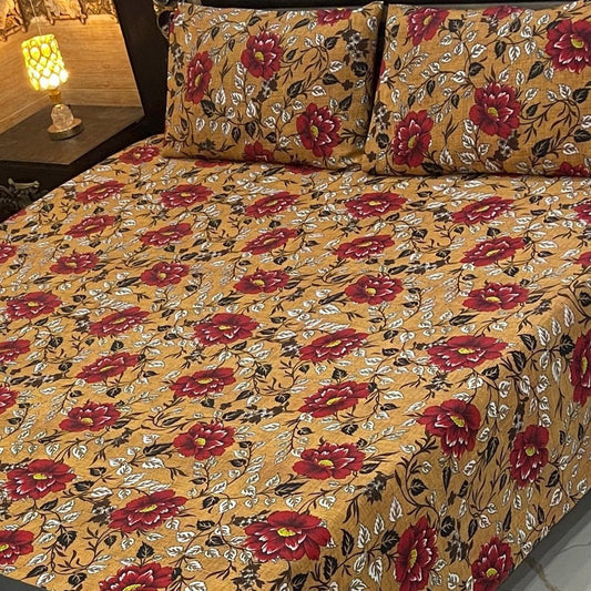 3PC KING SIZE PURE COTTON EXPORT QUALITY BEDSHEET