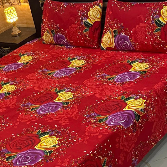 3PC KING SIZE PURE COTTON EXPORT QUALITY BEDSHEET