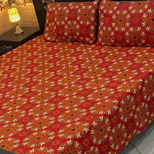 3PC KING SIZE PURE COTTON EXPORT QUALITY BEDSHEET