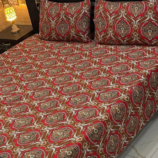 3PC KING SIZE PURE COTTON EXPORT QUALITY BEDSHEET