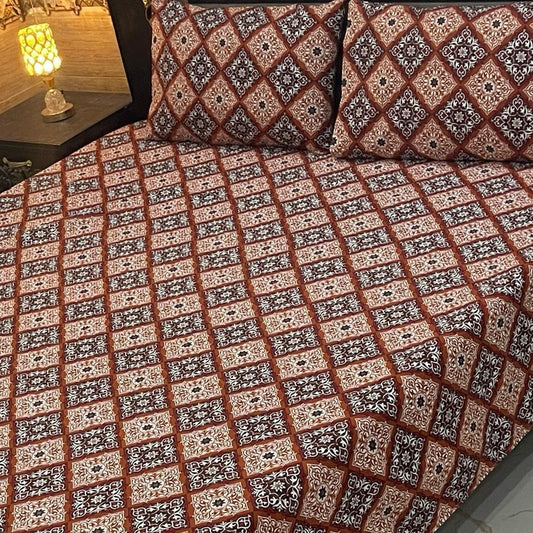 3PC KING SIZE PURE COTTON EXPORT QUALITY BEDSHEET