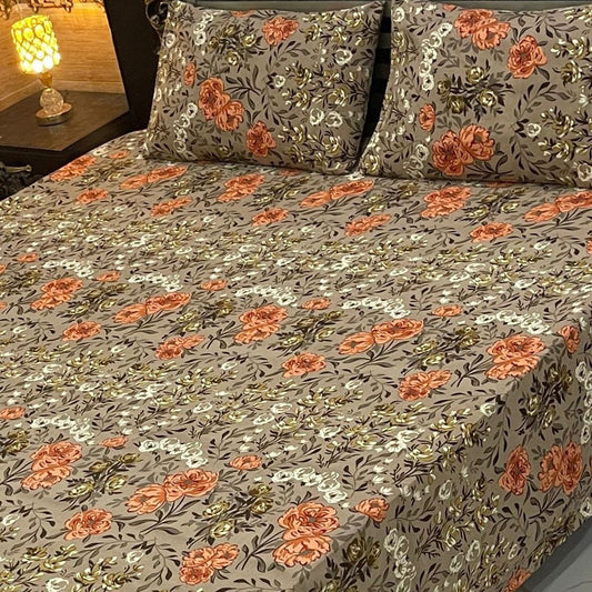 3PC KING SIZE PURE COTTON EXPORT QUALITY BEDSHEET