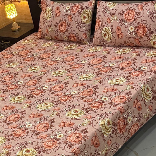 3PC KING SIZE PURE COTTON EXPORT QUALITY BEDSHEET