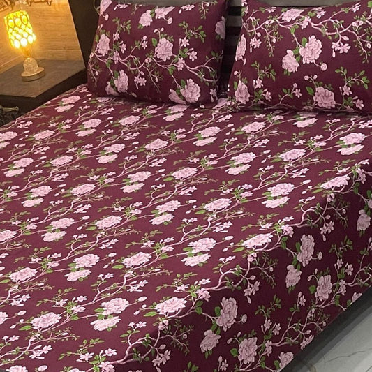 3PC KING SIZE PURE COTTON EXPORT QUALITY BEDSHEET