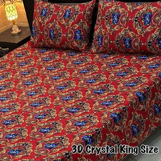 3PC KING SIZE PURE COTTON EXPORT QUALITY BEDSHEET
