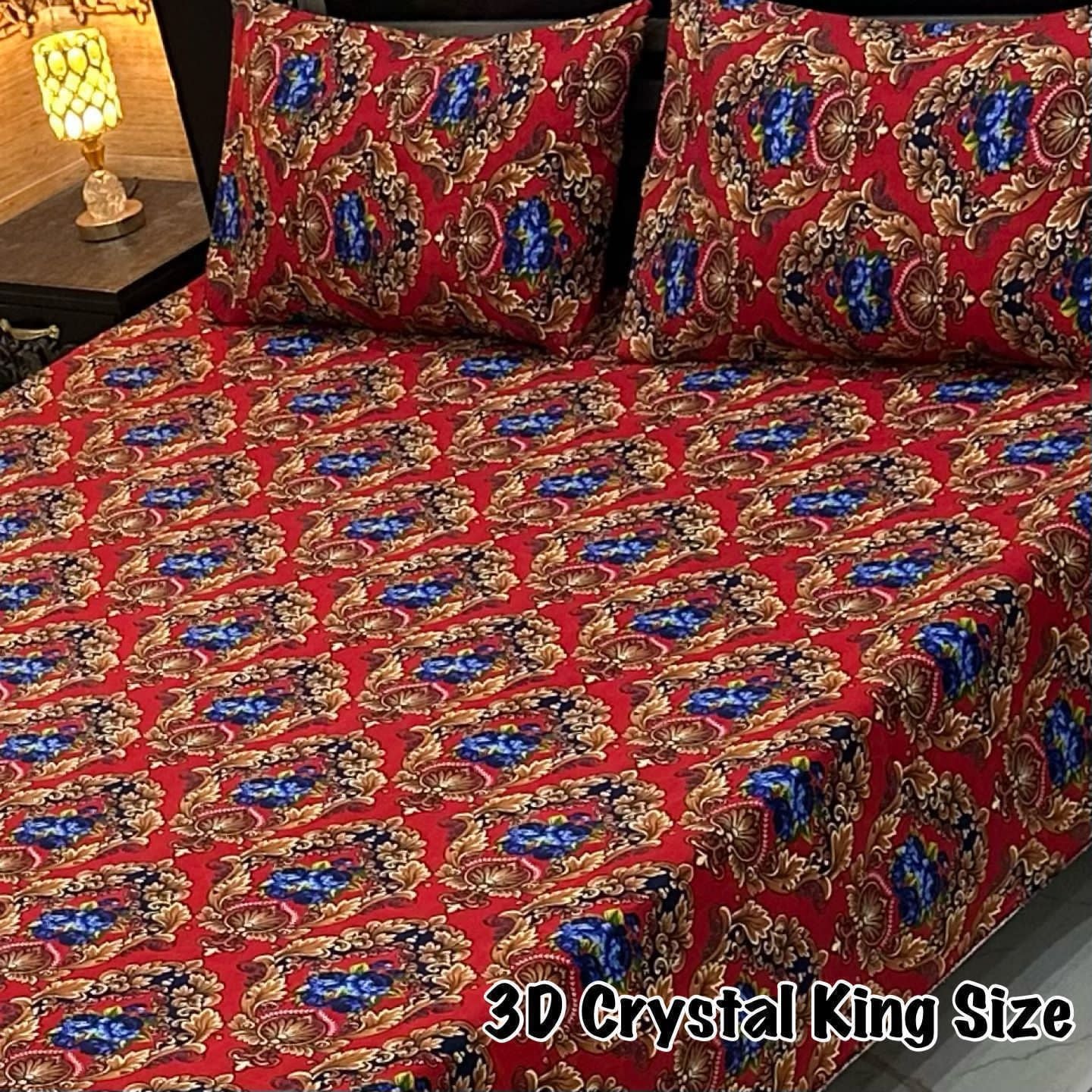 3PC KING SIZE PURE COTTON EXPORT QUALITY BEDSHEET
