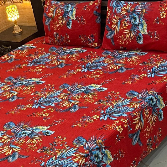 3PC KING SIZE PURE COTTON EXPORT QUALITY BEDSHEET