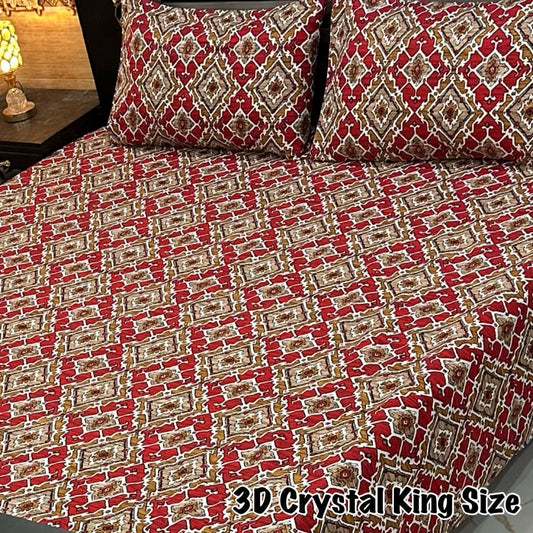 3PC KING SIZE PURE COTTON EXPORT QUALITY BEDSHEET