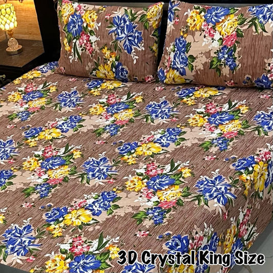 3PC KING SIZE PURE COTTON EXPORT QUALITY BEDSHEET