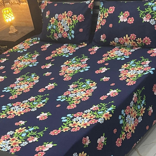 3PC KING SIZE PURE COTTON EXPORT QUALITY BEDSHEET