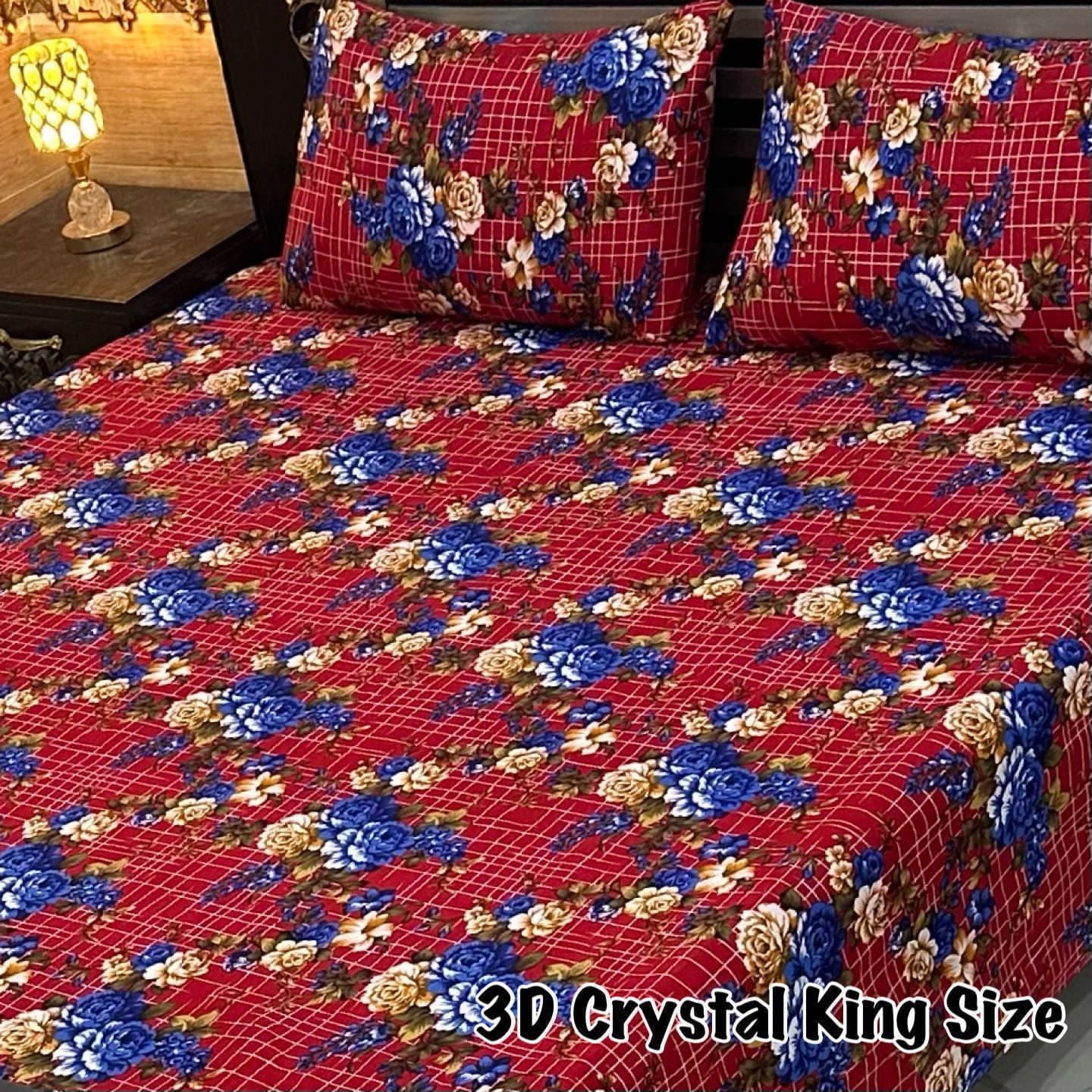 3PC KING SIZE PURE COTTON EXPORT QUALITY BEDSHEET