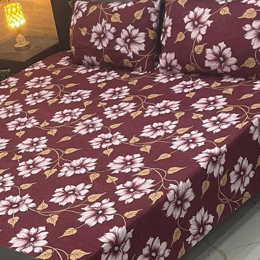 3PC KING SIZE PURE COTTON EXPORT QUALITY BEDSHEET